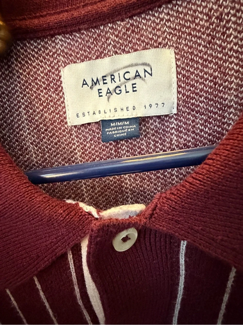 American Eagle Men’s Knit Polo Shirt | Men’s Medium